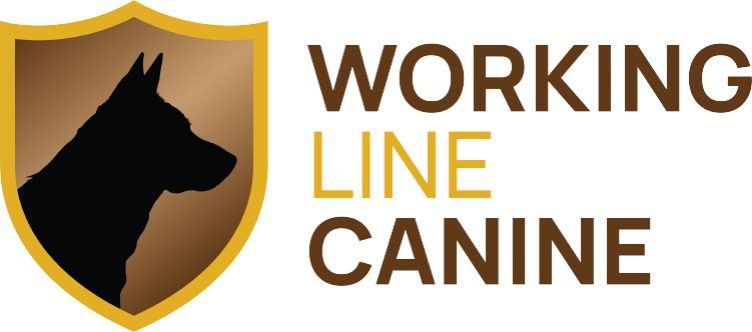 A brown and yellow logo for world line canines.