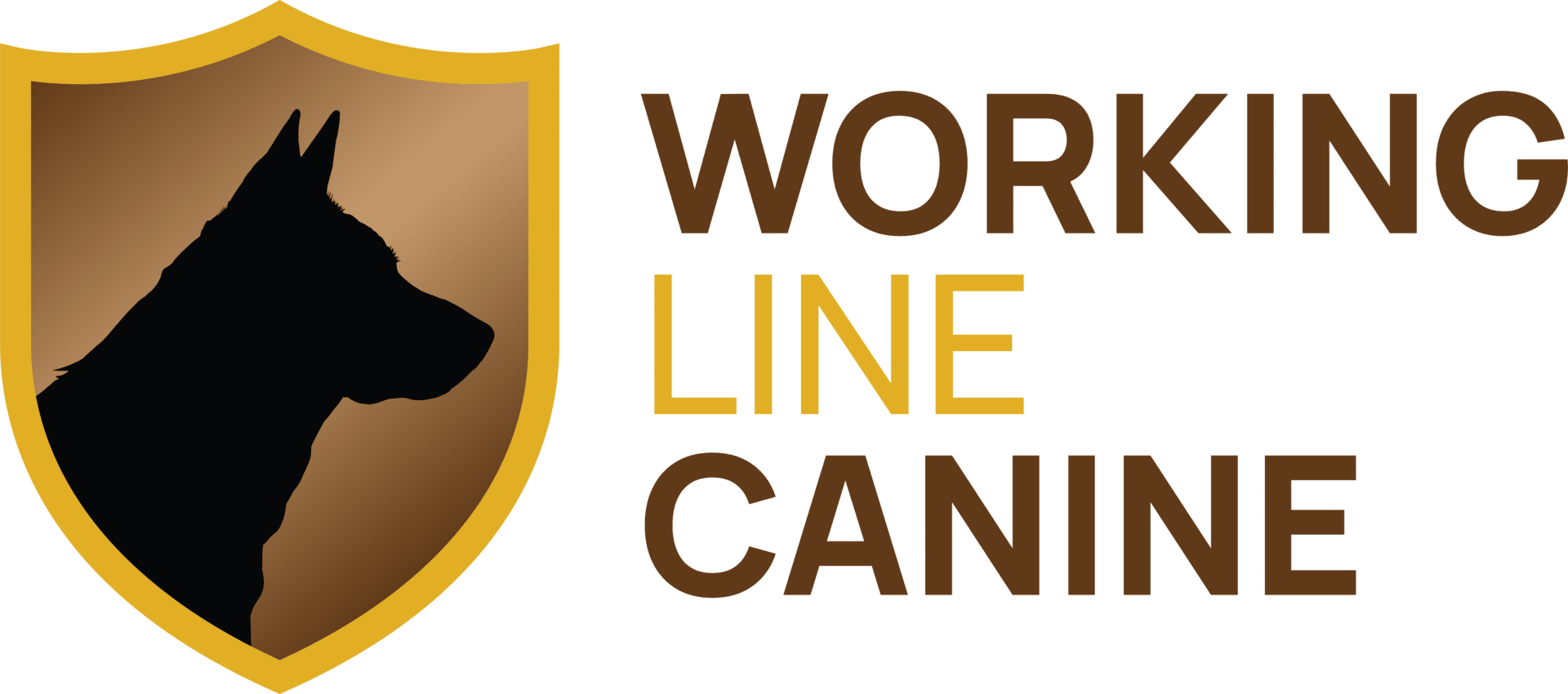 A green background with the words world line canine in brown letters.